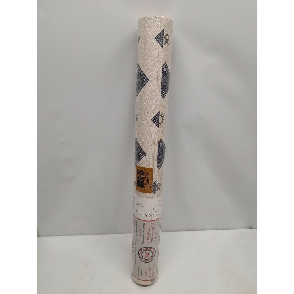 Vtg One Double Roll Prepasted Taylor Wallcovering Durable Vinyl Bandanna